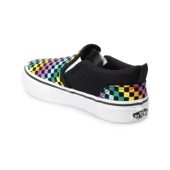 Vans® Asher Rainbow Checker Kids' Slip-On Shoes -Vans® Shop 5214997 ALT2