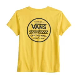 Juniors' Vans Yellow "Off The Wall" Logo Graphic Tee -Vans® Shop 5548872 ALT5