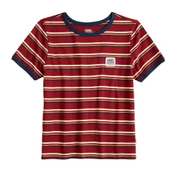 Juniors' Vans Small "Vans" Logo Striped Tee -Vans® Shop 5548914 ALT5