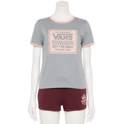 Juniors' Vans "Off The Wall" Logo Graphic Tee