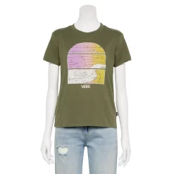 Juniors' Vans On The Road Sunset Graphic Tee